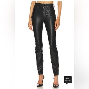 Veronica Beard Faux leather high rise pants